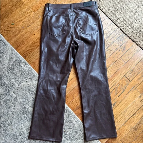 Pistola Vegan Leather Straight Leg Pants Dark Brown sz: 29 - Picture 6 of 7